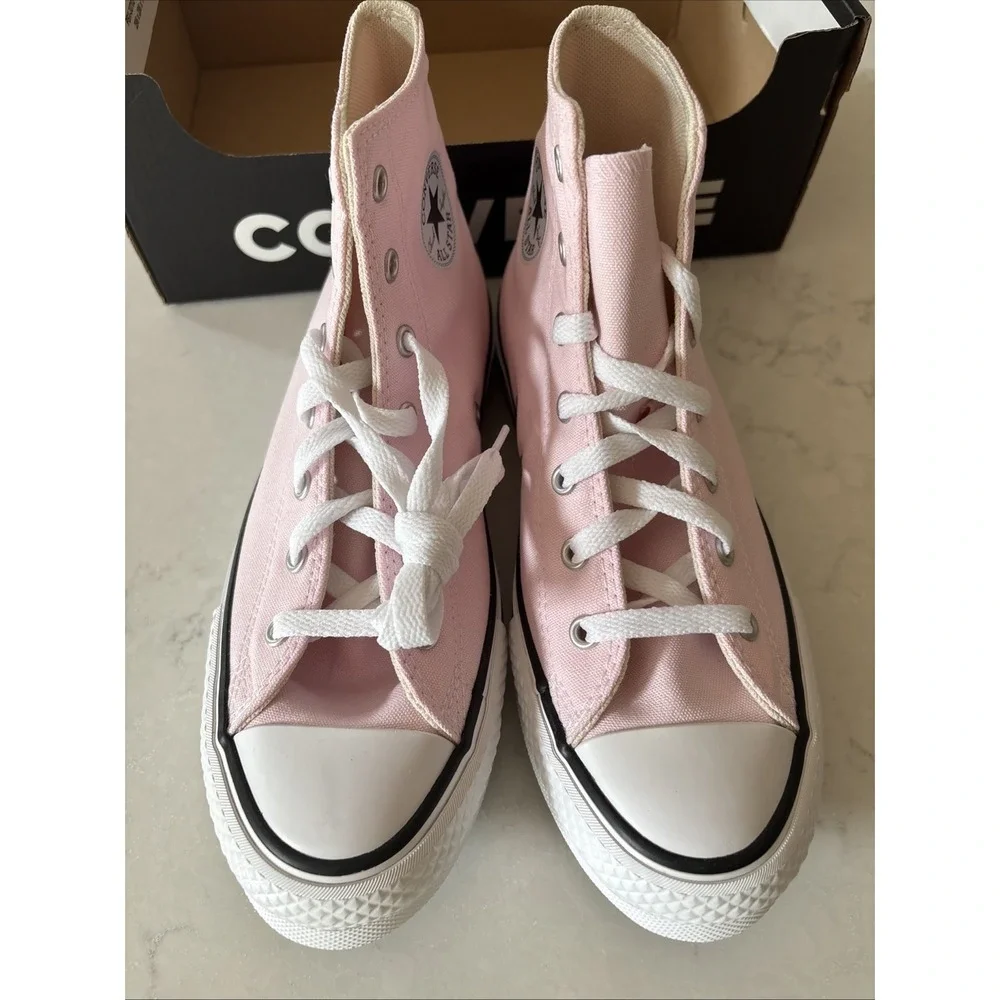 Converse All Star Lift Platform High Big Kids Pink High Top Sneaker Size 6 Youth